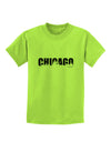 Chicago Skyline Cutout Childrens T-Shirt by TooLoud-Childrens T-Shirt-TooLoud-Lime-Green-X-Small-Davson Sales