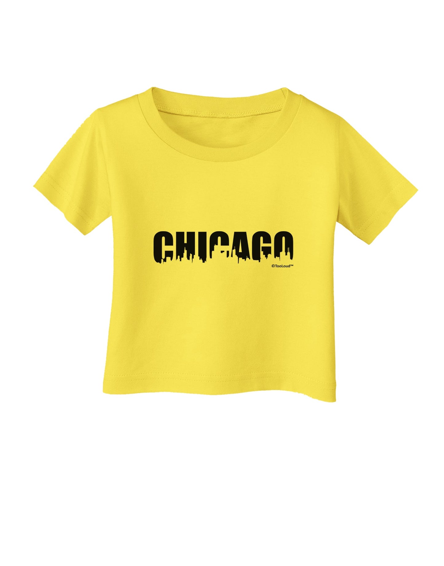Chicago Skyline Cutout Infant T-Shirt by TooLoud-Infant T-Shirt-TooLoud-Yellow-06-Months-Davson Sales