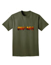 Chicago Skyline Cutout - Sunset Sky Adult Dark T-Shirt by TooLoud-Mens T-Shirt-TooLoud-Military-Green-Small-Davson Sales