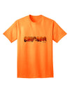 Chicago Skyline Cutout - Sunset Sky Adult T-Shirt: A Captivating Addition to Your Wardrobe by TooLoud-Mens T-shirts-TooLoud-Neon-Orange-Small-Davson Sales