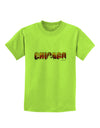 Chicago Skyline Cutout - Sunset Sky Childrens T-Shirt by TooLoud-Childrens T-Shirt-TooLoud-Lime-Green-X-Small-Davson Sales