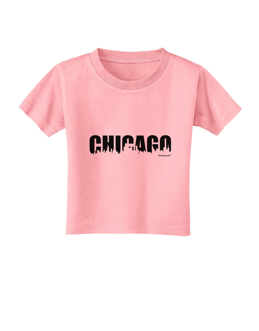 Chicago Skyline Cutout Toddler T-Shirt by TooLoud-Toddler T-Shirt-TooLoud-Lime-Green-2T-Davson Sales