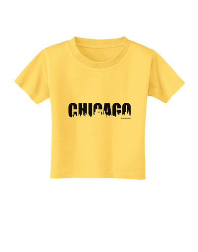 Chicago Skyline Cutout Toddler T-Shirt by TooLoud-Toddler T-Shirt-TooLoud-Yellow-2T-Davson Sales