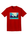 Chicago Skyline Watercolor Adult Dark T-Shirt-Mens T-Shirt-TooLoud-Red-Small-Davson Sales