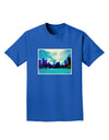 Chicago Skyline Watercolor Adult Dark T-Shirt-Mens T-Shirt-TooLoud-Royal-Blue-Small-Davson Sales