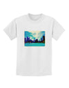 Chicago Skyline Watercolor Childrens T-Shirt-Childrens T-Shirt-TooLoud-White-X-Small-Davson Sales