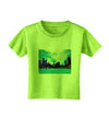 Chicago Skyline Watercolor Toddler T-Shirt-Toddler T-Shirt-TooLoud-Lime-Green-2T-Davson Sales