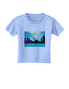 Chicago Skyline Watercolor Toddler T-Shirt-Toddler T-Shirt-TooLoud-Aquatic-Blue-2T-Davson Sales