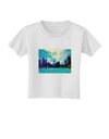 Chicago Skyline Watercolor Toddler T-Shirt-Toddler T-Shirt-TooLoud-White-2T-Davson Sales