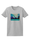 Chicago Skyline Watercolor Womens T-Shirt-Womens T-Shirt-TooLoud-AshGray-X-Small-Davson Sales