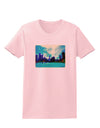 Chicago Skyline Watercolor Womens T-Shirt-Womens T-Shirt-TooLoud-PalePink-X-Small-Davson Sales