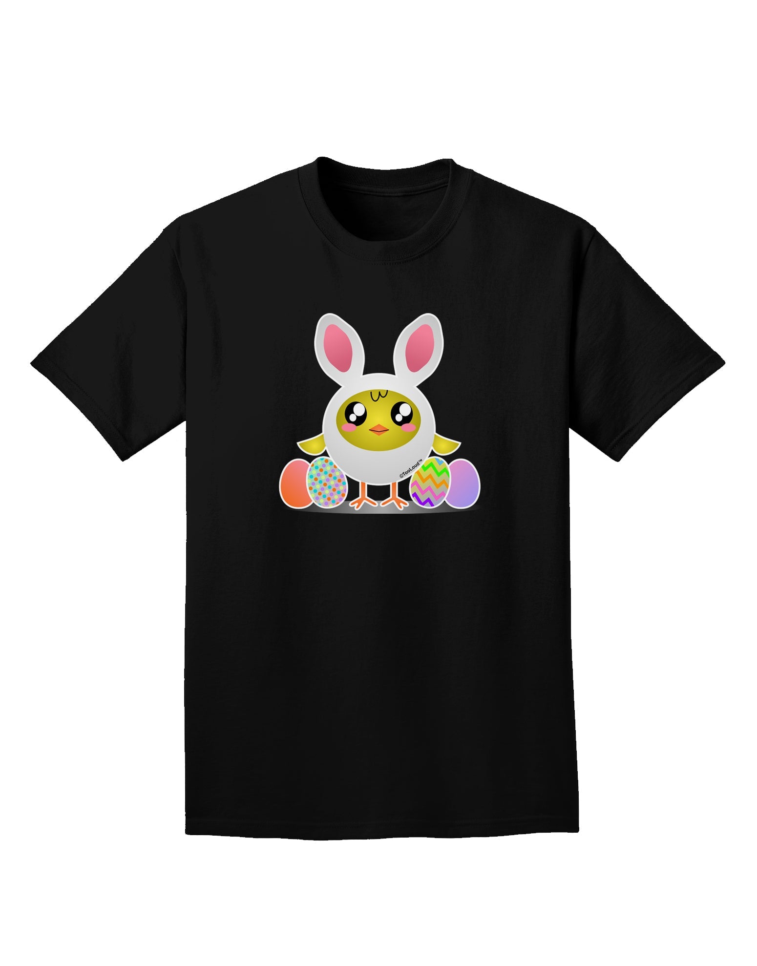 Chick In Bunny Costume Adult Dark T-Shirt-Mens T-Shirt-TooLoud-Black-Small-Davson Sales