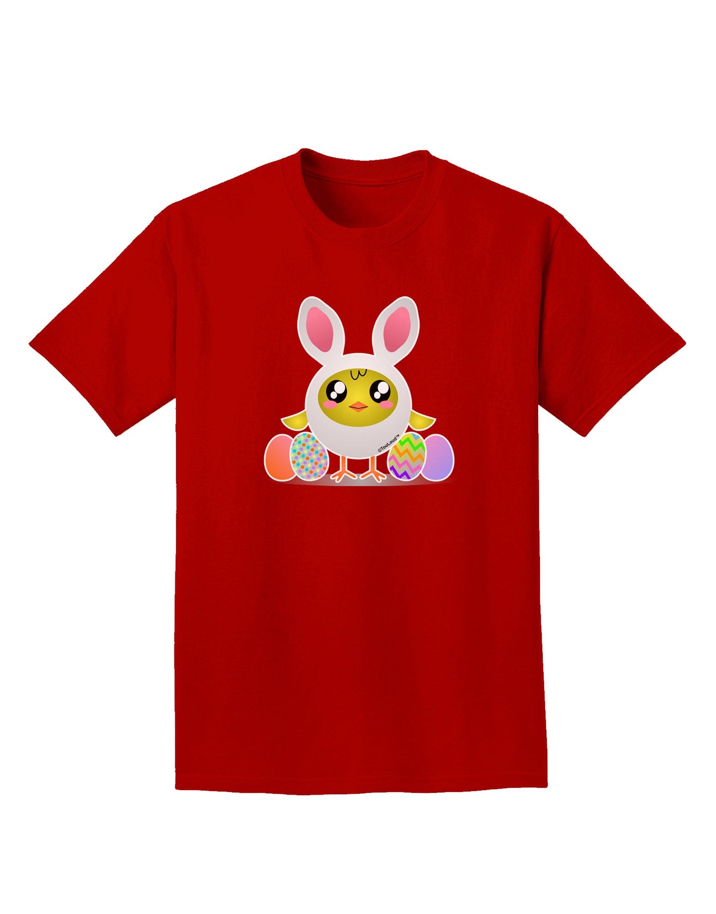 Chick In Bunny Costume Adult Dark T-Shirt-Mens T-Shirt-TooLoud-Red-Small-Davson Sales