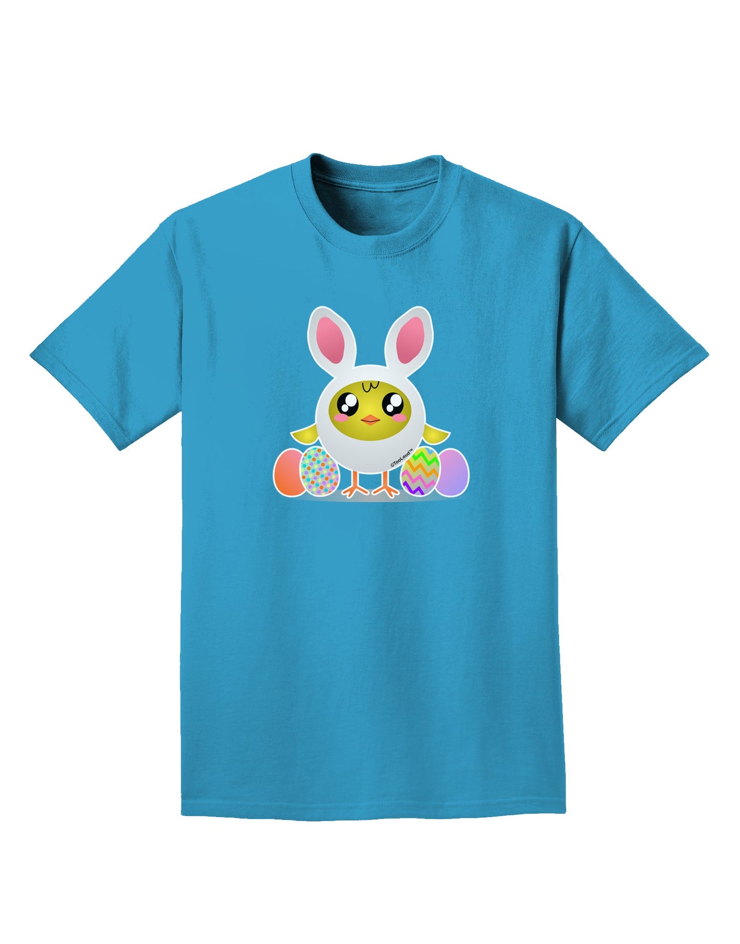 Chick In Bunny Costume Adult Dark T-Shirt-Mens T-Shirt-TooLoud-Turquoise-Small-Davson Sales