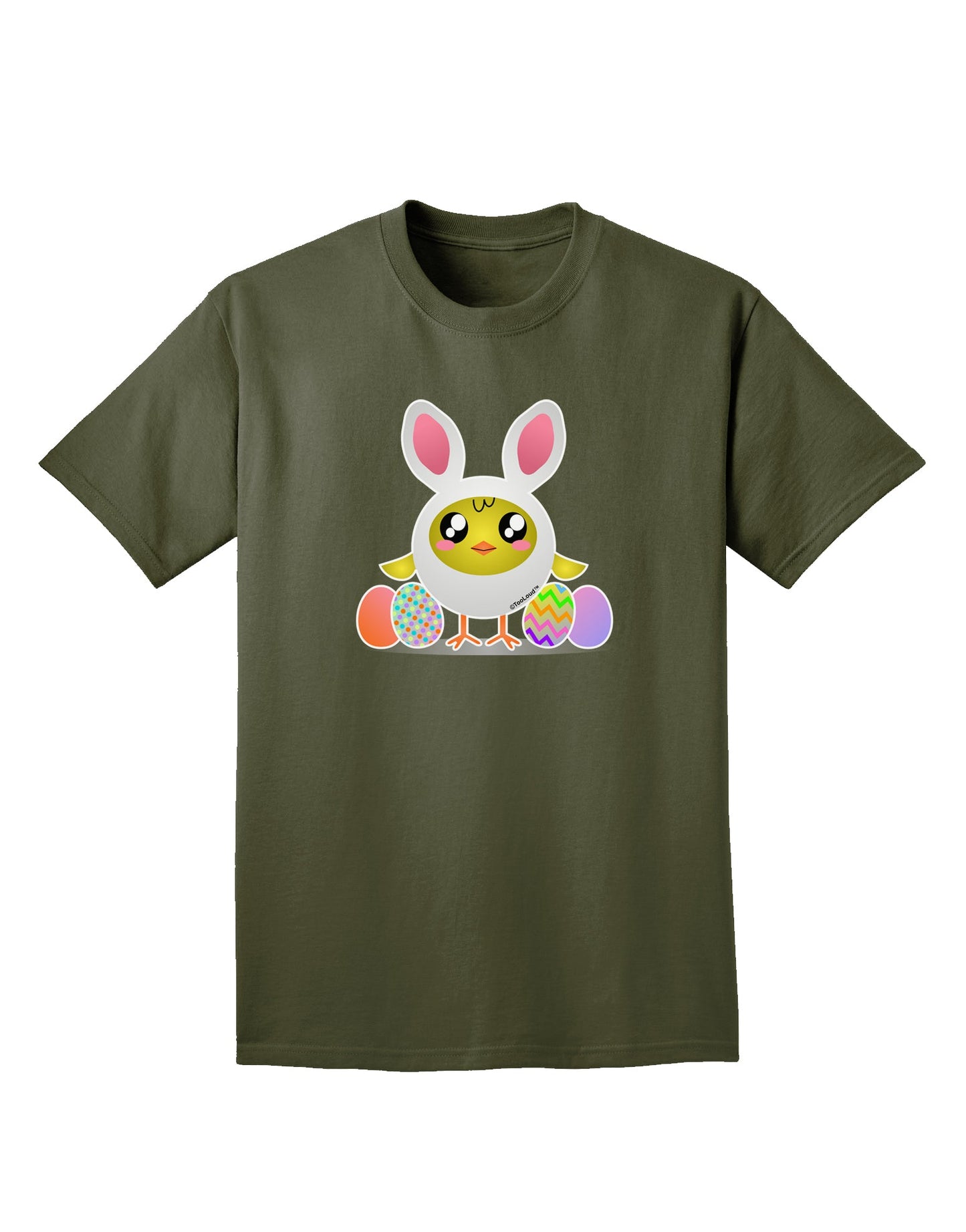 Chick In Bunny Costume Adult Dark T-Shirt-Mens T-Shirt-TooLoud-Military-Green-Small-Davson Sales
