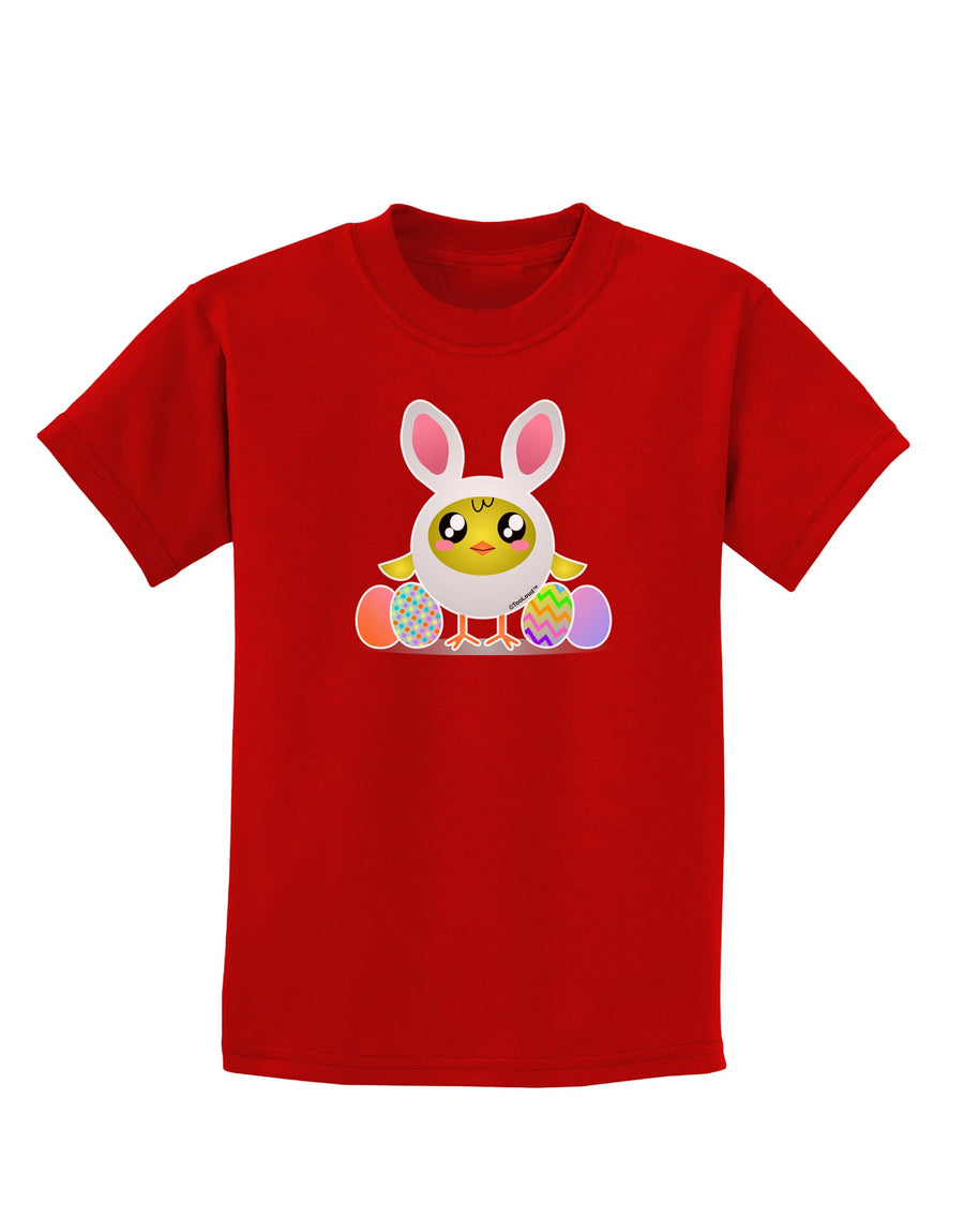 Chick In Bunny Costume Childrens Dark T-Shirt-Childrens T-Shirt-TooLoud-Black-X-Small-Davson Sales