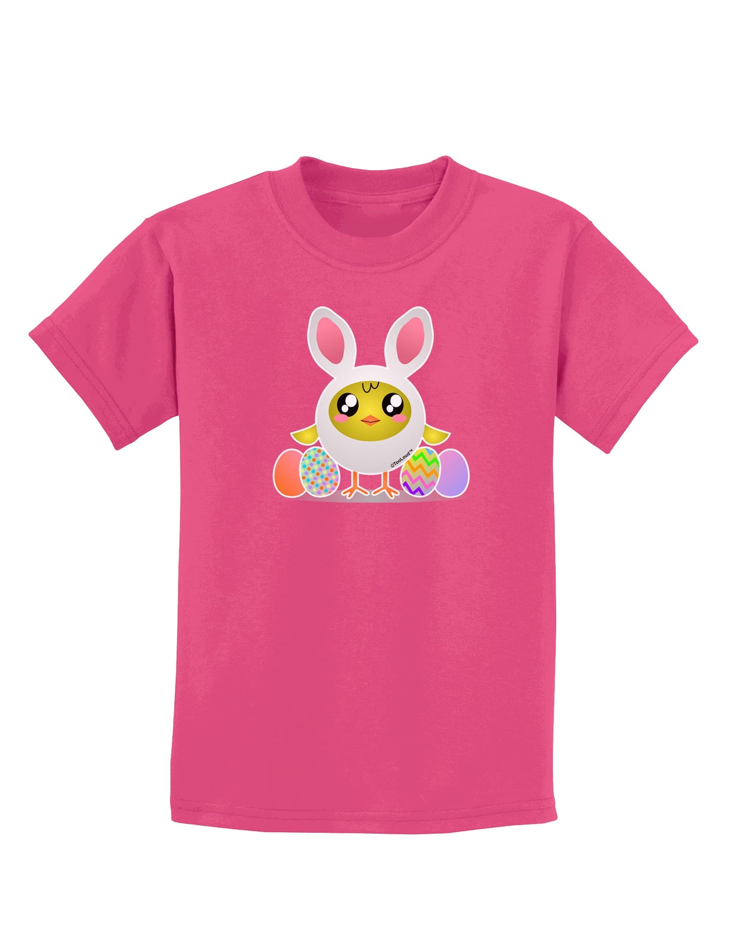 Chick In Bunny Costume Childrens Dark T-Shirt-Childrens T-Shirt-TooLoud-Sangria-X-Small-Davson Sales