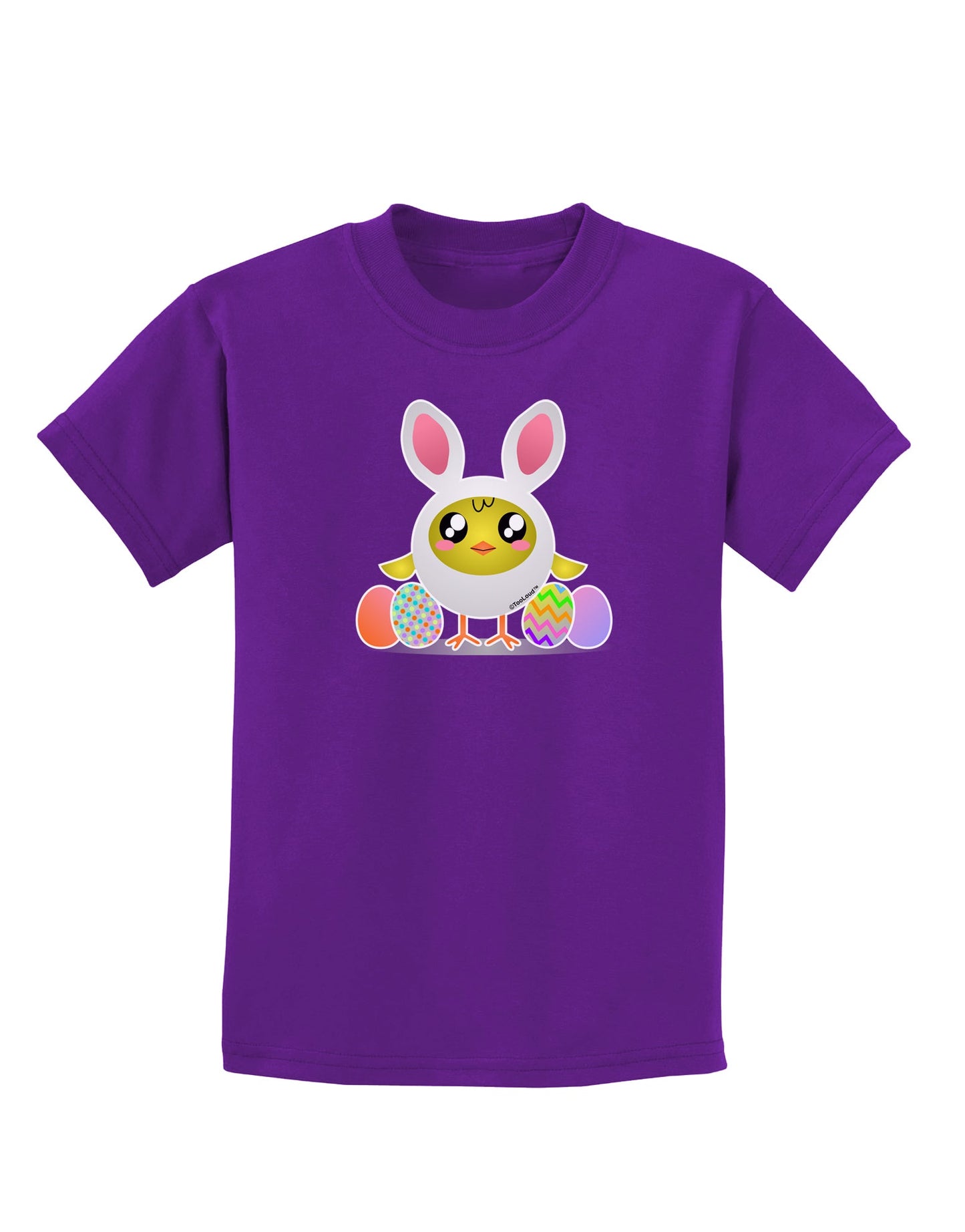 Chick In Bunny Costume Childrens Dark T-Shirt-Childrens T-Shirt-TooLoud-Purple-X-Small-Davson Sales