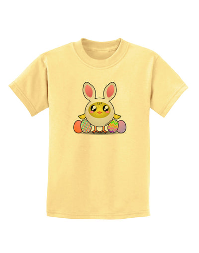 Chick In Bunny Costume Childrens T-Shirt-Childrens T-Shirt-TooLoud-Daffodil-Yellow-X-Small-Davson Sales