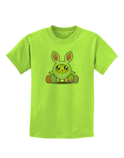 Chick In Bunny Costume Childrens T-Shirt-Childrens T-Shirt-TooLoud-Lime-Green-X-Small-Davson Sales