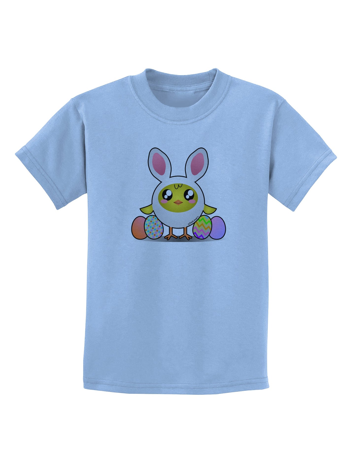Chick In Bunny Costume Childrens T-Shirt-Childrens T-Shirt-TooLoud-Light-Blue-X-Small-Davson Sales