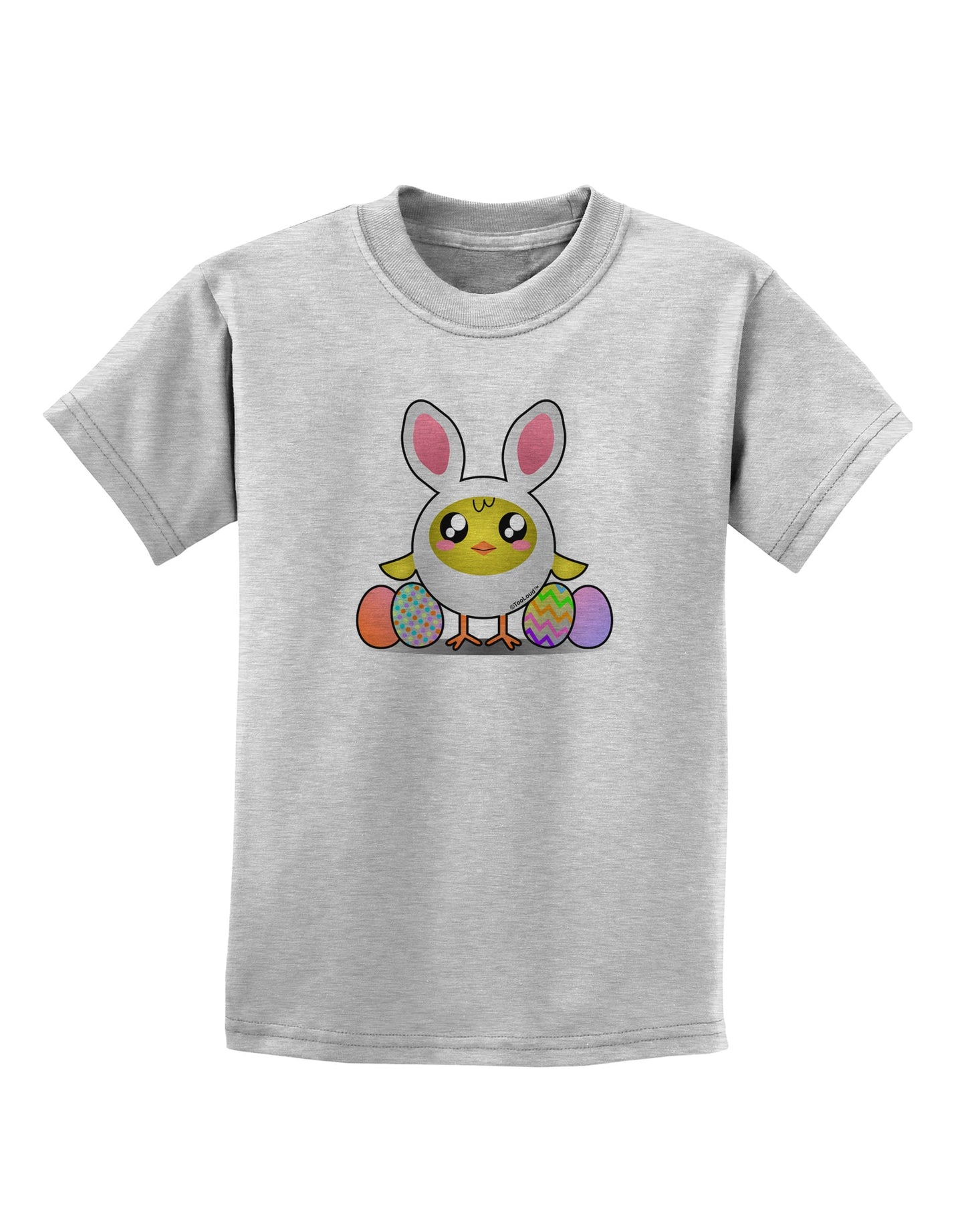 Chick In Bunny Costume Childrens T-Shirt-Childrens T-Shirt-TooLoud-AshGray-X-Small-Davson Sales