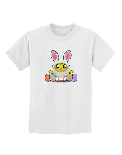 Chick In Bunny Costume Childrens T-Shirt-Childrens T-Shirt-TooLoud-White-X-Small-Davson Sales