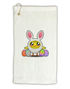 Chick In Bunny Costume Micro Terry Gromet Golf Towel 16 x 25 inch-Golf Towel-TooLoud-White-Davson Sales