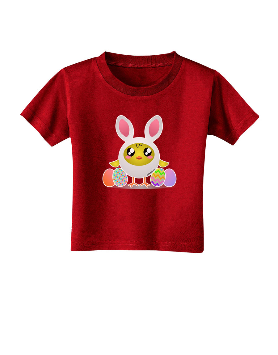 Chick In Bunny Costume Toddler T-Shirt Dark