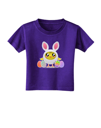 Chick In Bunny Costume Toddler T-Shirt Dark-Toddler T-Shirt-TooLoud-Purple-2T-Davson Sales