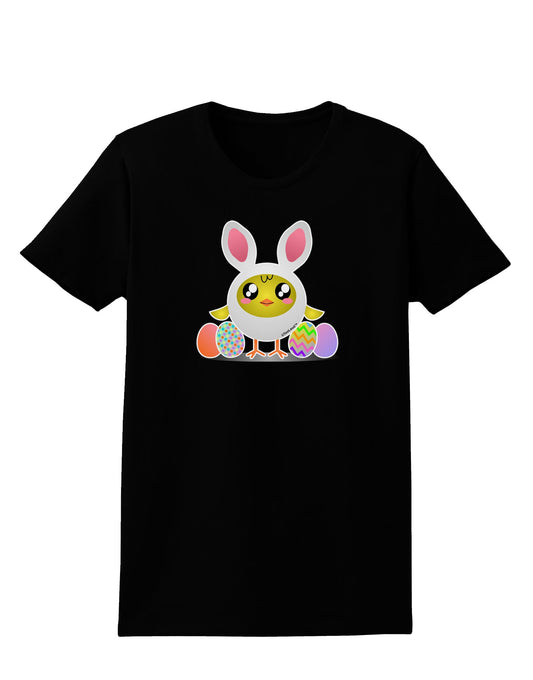 Chick In Bunny Costume Womens Dark T-Shirt-TooLoud-Black-X-Small-Davson Sales