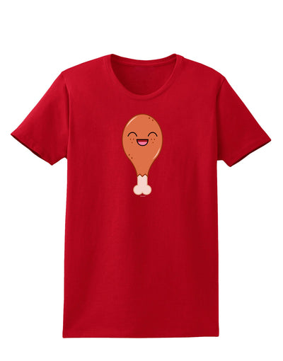 Chicken Leg Womens Dark T-Shirt-TooLoud-Red-X-Small-Davson Sales