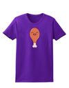 Chicken Leg Womens Dark T-Shirt-TooLoud-Purple-X-Small-Davson Sales