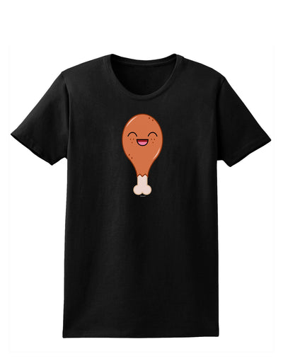 Chicken Leg Womens Dark T-Shirt-TooLoud-Black-X-Small-Davson Sales