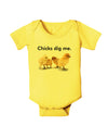 Chicks Dig Me Baby Romper Bodysuit-Baby Romper-TooLoud-Yellow-06-Months-Davson Sales