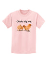 Chicks Dig Me Childrens T-Shirt-Childrens T-Shirt-TooLoud-PalePink-X-Small-Davson Sales