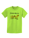 Chicks Dig Me Childrens T-Shirt-Childrens T-Shirt-TooLoud-Lime-Green-X-Small-Davson Sales