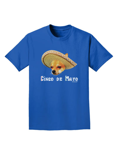 Chihuahua Dog with Sombrero - Cinco de Mayo Adult Dark T-Shirt by TooLoud-Mens T-Shirt-TooLoud-Royal-Blue-Small-Davson Sales