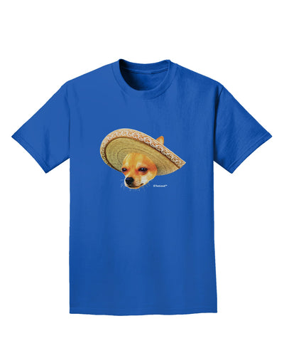 Chihuahua Dog with Sombrero - Patchwork Design Adult Dark T-Shirt by TooLoud-Mens T-Shirt-TooLoud-Royal-Blue-Small-Davson Sales