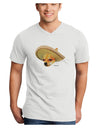 Chihuahua Dog with Sombrero - Patchwork Design Adult V-Neck T-shirt by TooLoud-Mens V-Neck T-Shirt-TooLoud-White-Small-Davson Sales