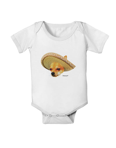 Chihuahua Dog with Sombrero - Patchwork Design Baby Romper Bodysuit by TooLoud-Baby Romper-TooLoud-White-06-Months-Davson Sales