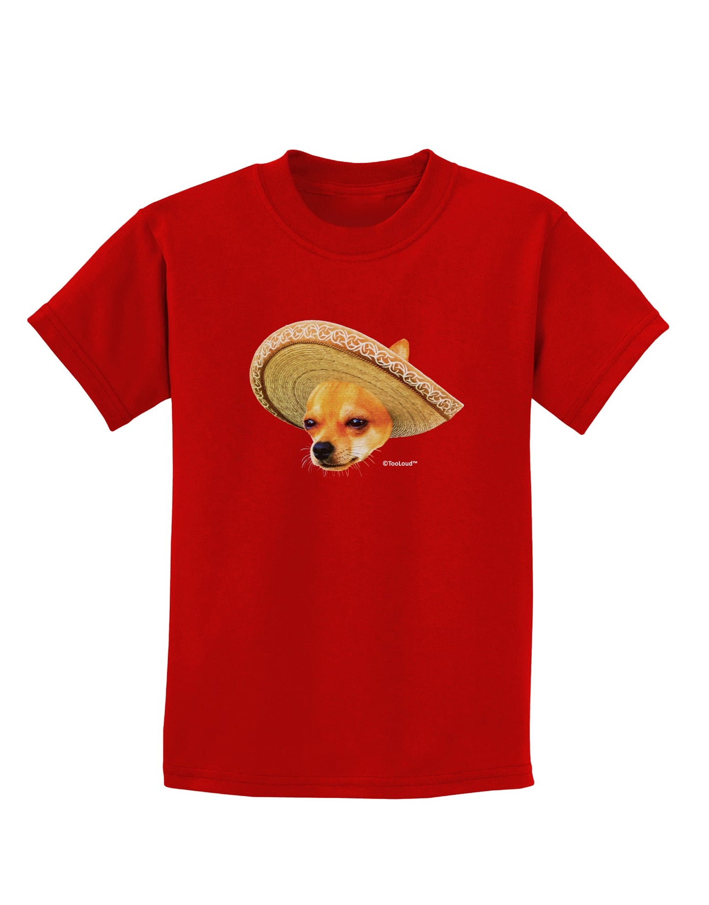 Chihuahua Dog with Sombrero - Patchwork Design Childrens Dark T-Shirt by TooLoud-Childrens T-Shirt-TooLoud-Red-X-Small-Davson Sales