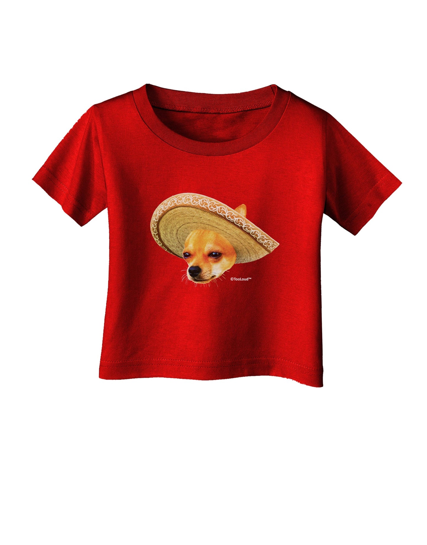 Chihuahua Dog with Sombrero - Patchwork Design Infant T-Shirt Dark by TooLoud-Infant T-Shirt-TooLoud-Red-06-Months-Davson Sales