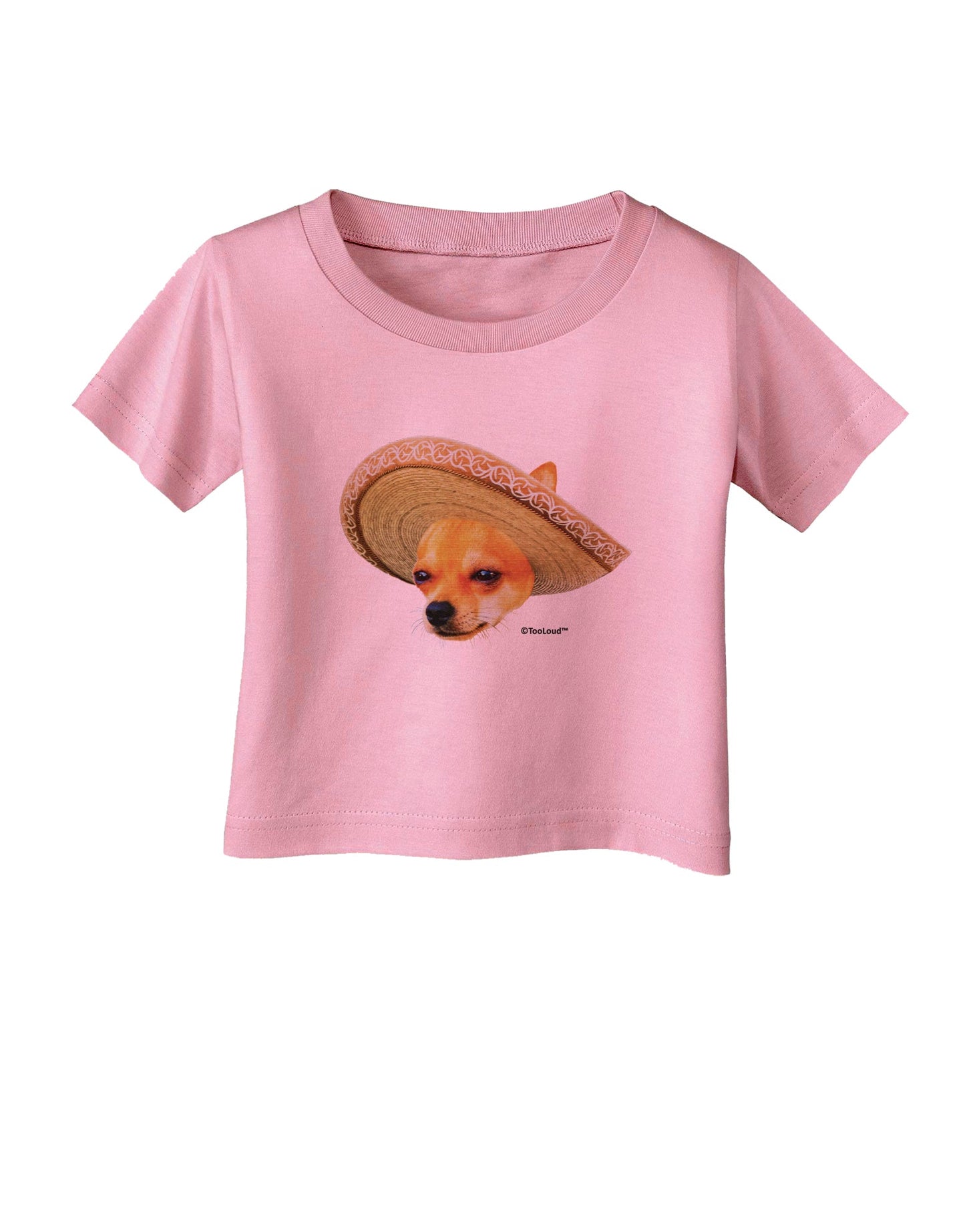Chihuahua Dog with Sombrero - Patchwork Design Infant T-Shirt by TooLoud-Infant T-Shirt-TooLoud-Candy-Pink-06-Months-Davson Sales