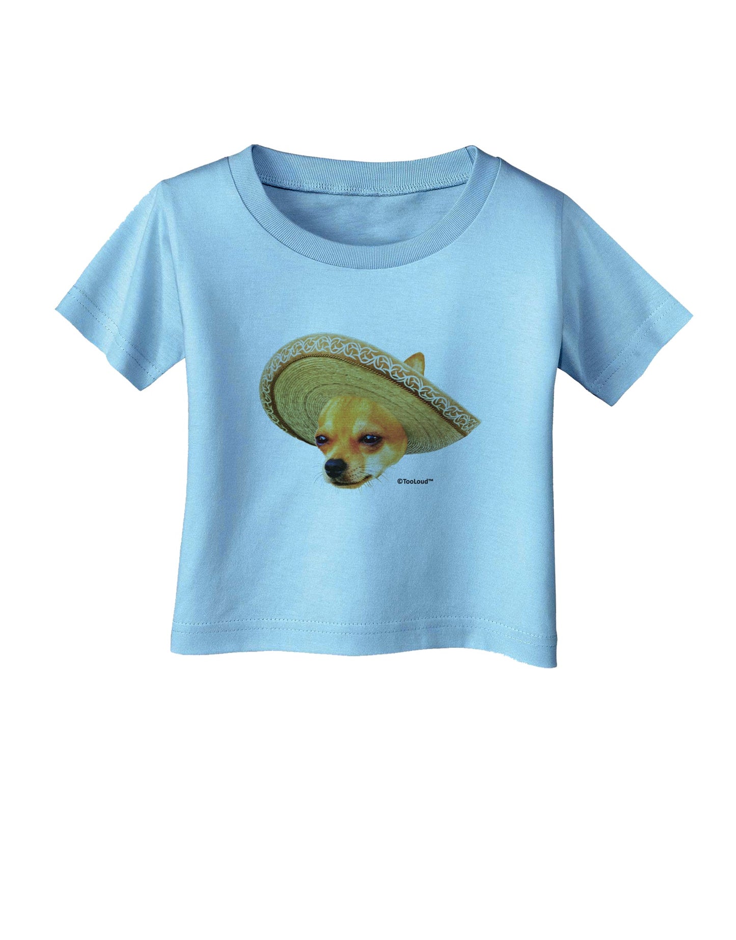 Chihuahua Dog with Sombrero - Patchwork Design Infant T-Shirt by TooLoud-Infant T-Shirt-TooLoud-Aquatic-Blue-06-Months-Davson Sales