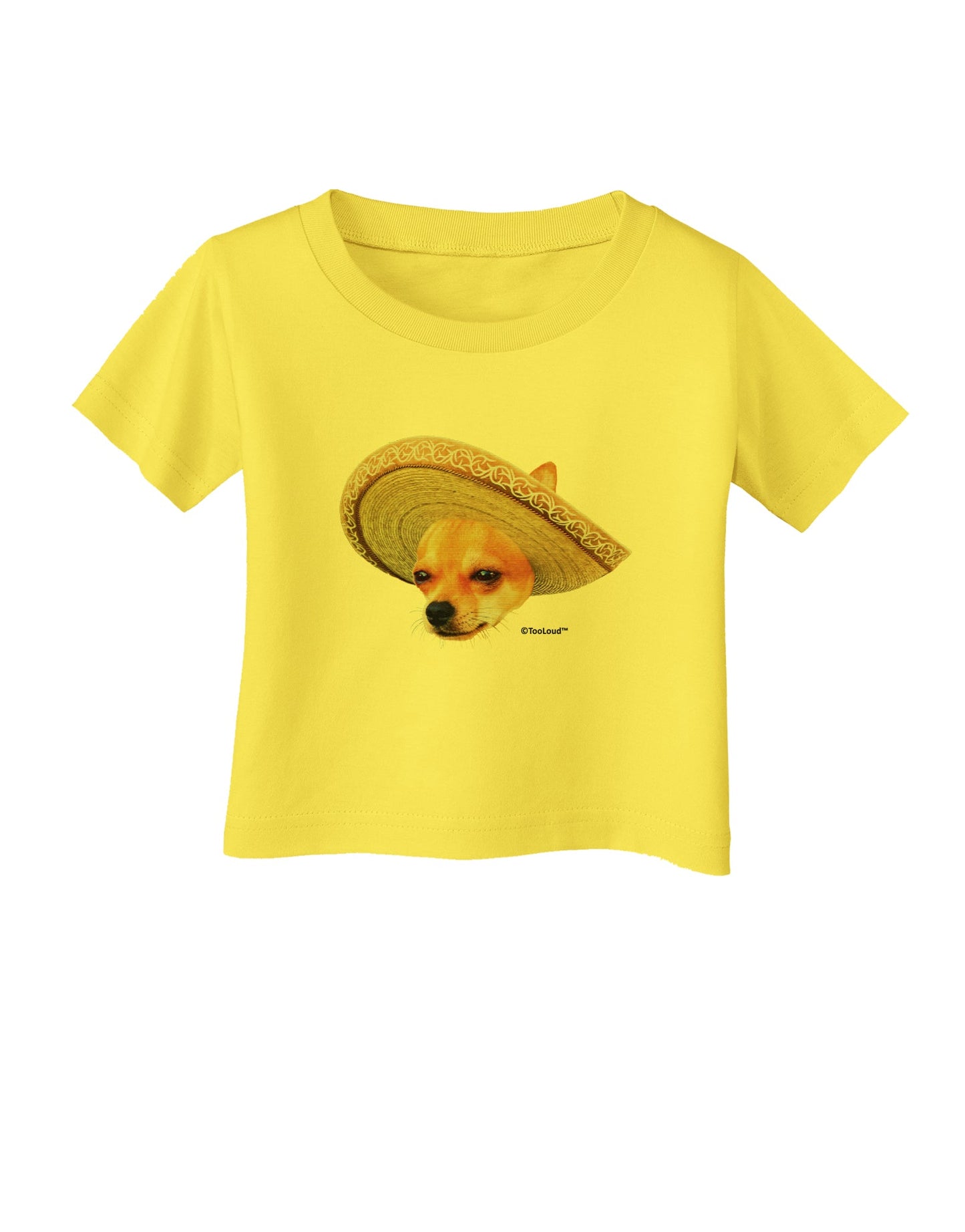 Chihuahua Dog with Sombrero - Patchwork Design Infant T-Shirt by TooLoud-Infant T-Shirt-TooLoud-Yellow-06-Months-Davson Sales
