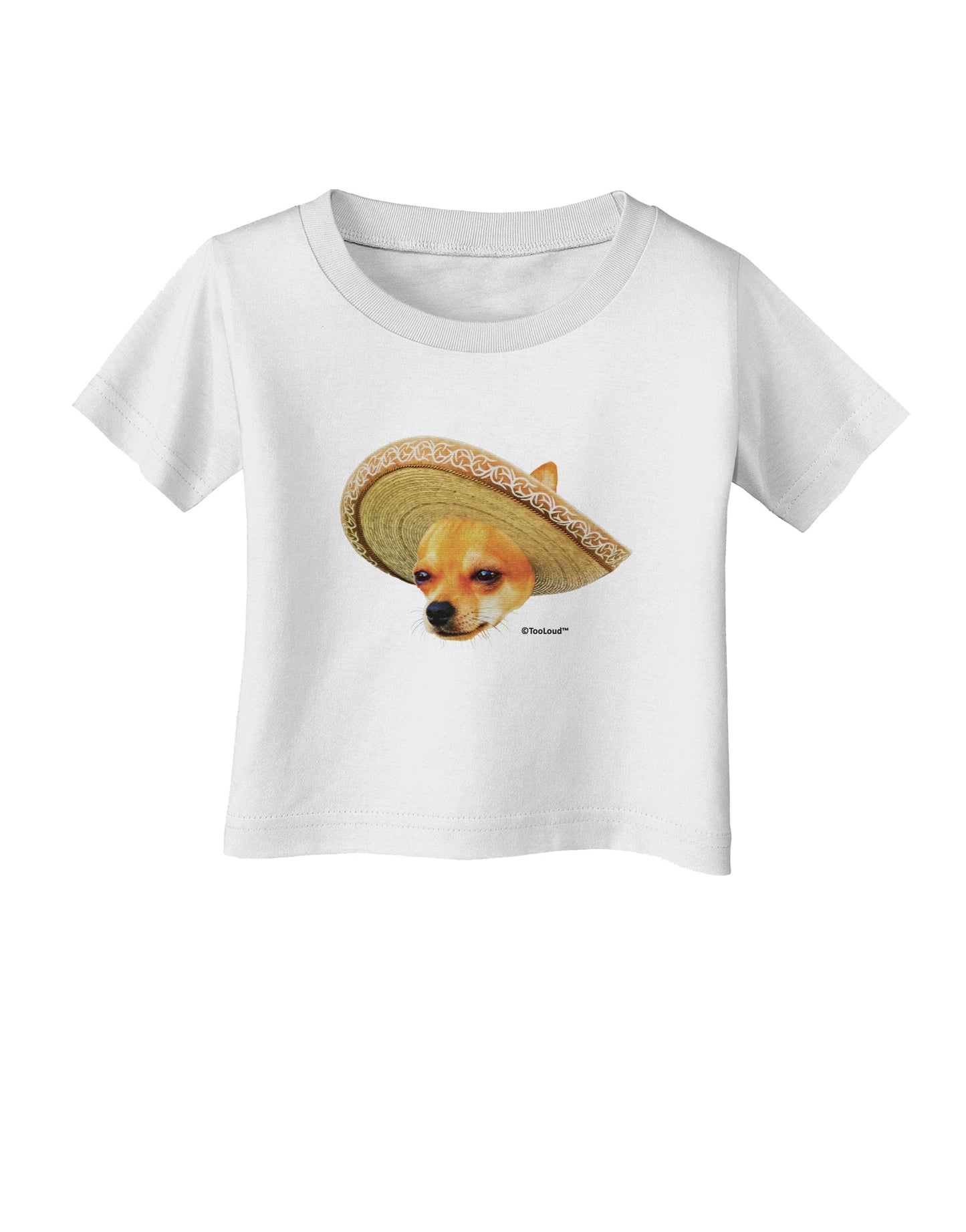 Chihuahua Dog with Sombrero - Patchwork Design Infant T-Shirt by TooLoud-Infant T-Shirt-TooLoud-White-06-Months-Davson Sales