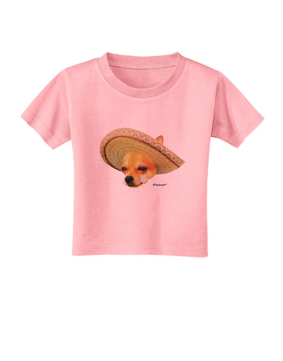 Chihuahua Dog with Sombrero - Patchwork Design Toddler T-Shirt by TooLoud-Toddler T-Shirt-TooLoud-Candy-Pink-2T-Davson Sales