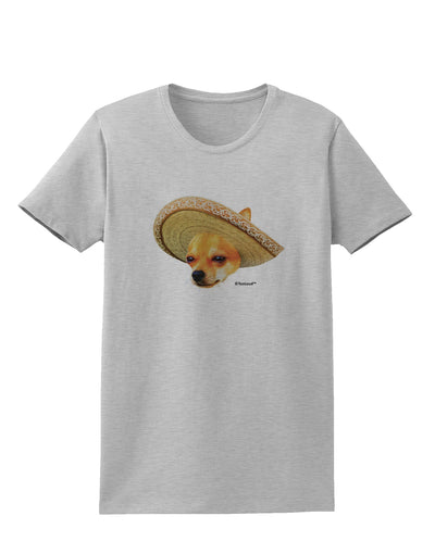 Chihuahua Dog with Sombrero - Patchwork Design Womens T-Shirt by TooLoud-Womens T-Shirt-TooLoud-AshGray-X-Small-Davson Sales