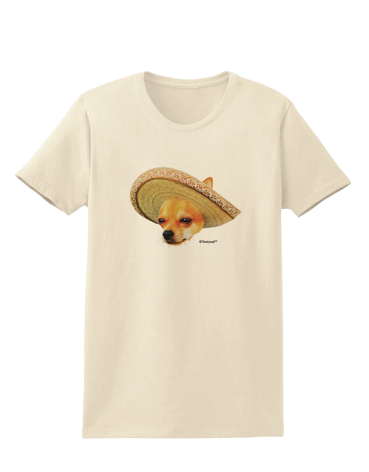 Chihuahua Dog with Sombrero - Patchwork Design Womens T-Shirt by TooLoud-Womens T-Shirt-TooLoud-Natural-X-Small-Davson Sales